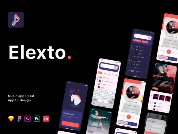 设计森林下午茶：音乐APP应用程序UI套件