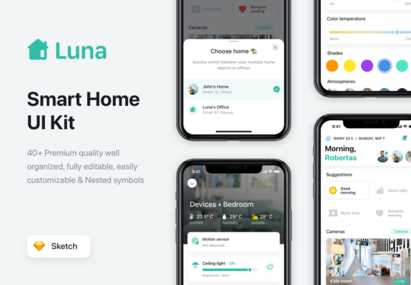 设计森林下午茶：智能家居APP应用iOS UI套件