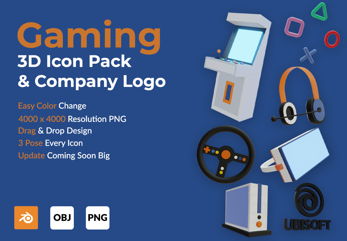 3D Game Icon Set