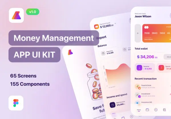 设计森林下午茶：资金管理钱包App应用 UI 套件