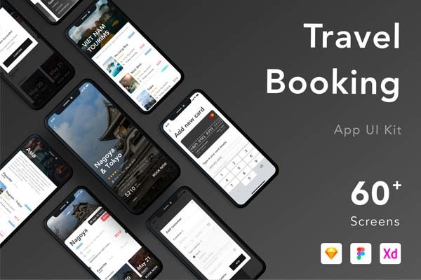 设计森林下午茶：酒店预订的旅行APP UI KIT 套装下载[Sketch,fig,XD]