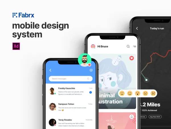 设计森林下午茶：适用于Adobe XD的移动APP应用设计系统套件