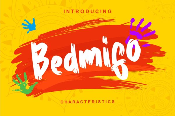 个性独特的英文书法字体 Bedmifo | Characteristics Script Font
