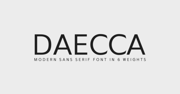 现代圆形无衬线英文字体素材 Daecca Sans Serif Font Family