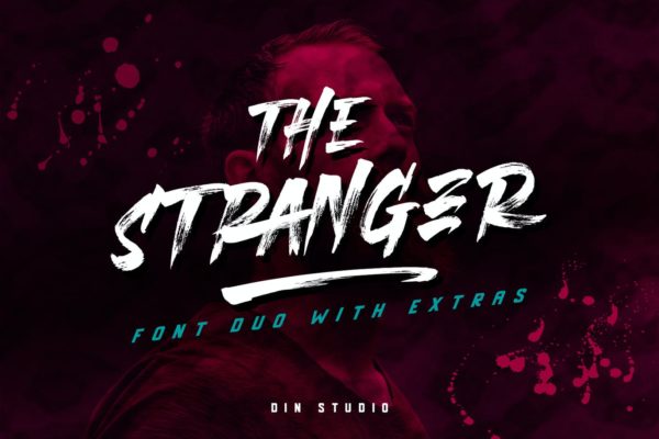 激情热血毛笔劲书法手写字体 Stranger Font Duo + Extras