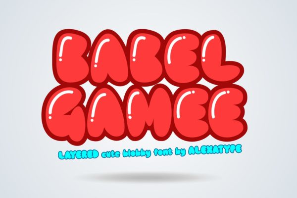 儿童主题设计绝配-可爱风格英文胖体无衬线字体 BABELGAMEE – Cute Chubby Children Font