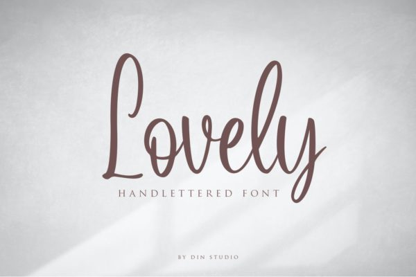 可爱淡雅邀请函贺卡手写字体 Lovely Script