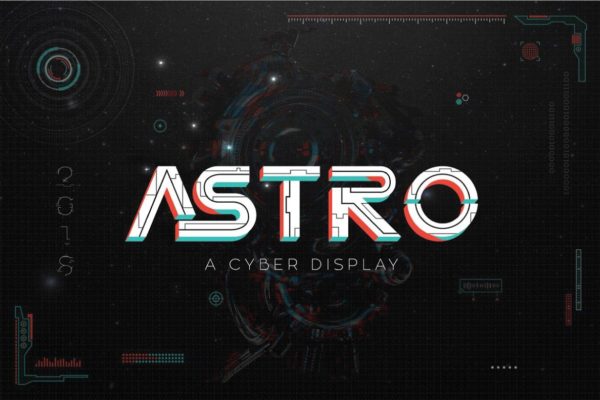3D科技机器人组装效果无衬线字体 Astro