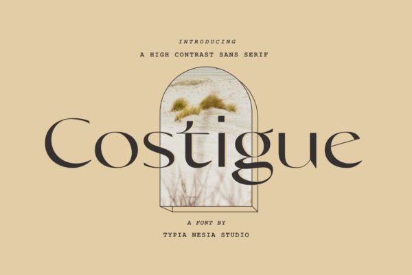 现代奢侈无衬线英文字体设计 Costigue Modern Luxury Sans