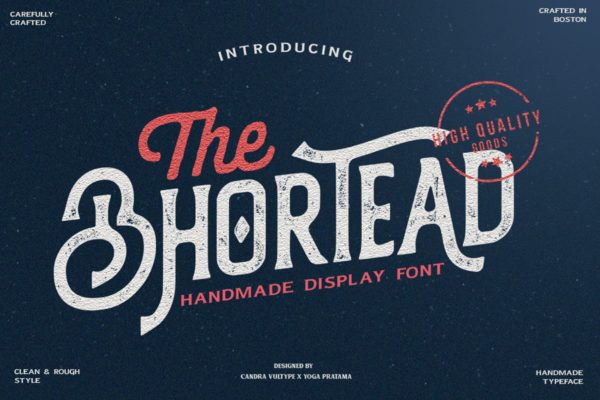 欧美复古印刷斑点效果装饰字体 Bhortead