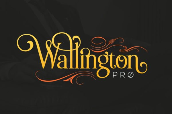 复古优雅LOGO装饰设计衬线字体 Wallington Pro