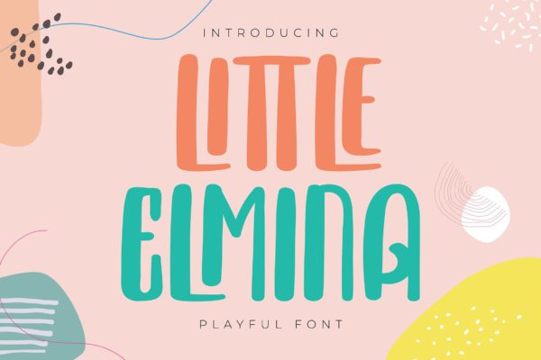 夏日俏皮海报宣传艺术装饰字体 Little Elmina | Playful Font