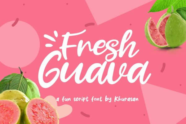 小清新番石榴服装印刷英文字体 Fresh Guava