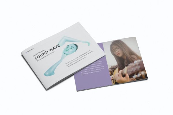 A5尺寸音乐宣传册设计模板 Music A5 Brochure Template