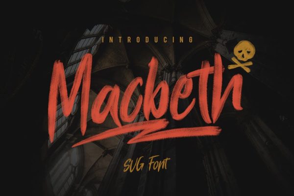 豪迈粗体手写艺术英文SVG字体 Macbeth Typeface – SVG Font