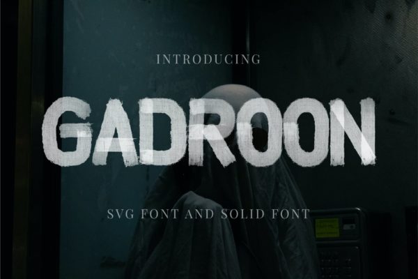 棉麻纹理格子麻袋效果无衬线字体 Gadroon – SVG Font