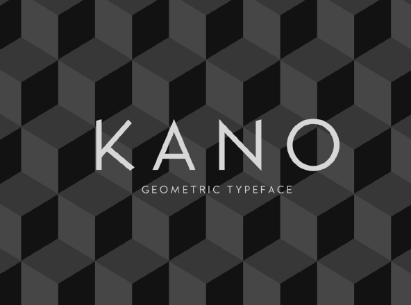 印刷排版适用英文无衬线几何优雅字体 Kano Free Font