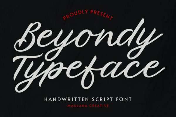 飘逸仿手写英文字体下载 Beyondy Handwritten Script Typeface
