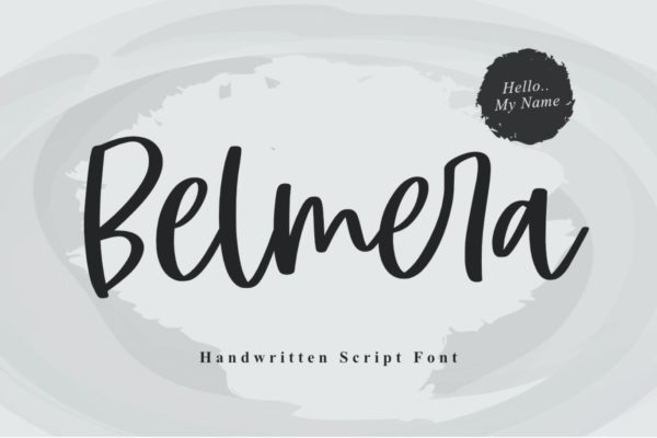 可爱而流畅的英文手写字体 Belmera