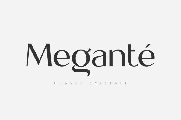 优雅漂亮香水包装设计无衬线字体 Megante – Classy Font