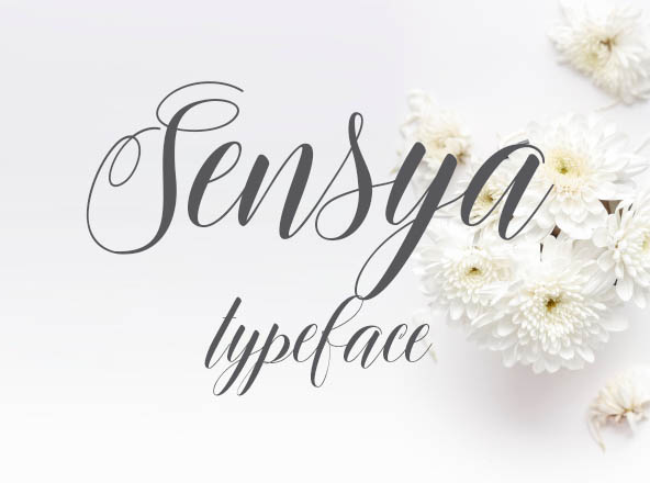 高雅曲线外观英文手写字体设计 Rosenesya Font