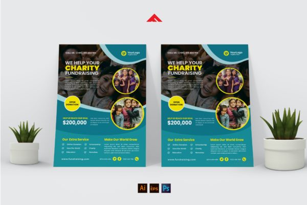 慈善事业推广宣传单素材 Charity Flyer