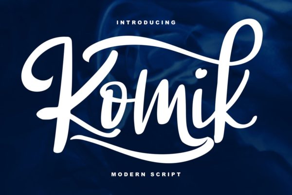 独特流畅英文手写风格字体 Komik Modern Script