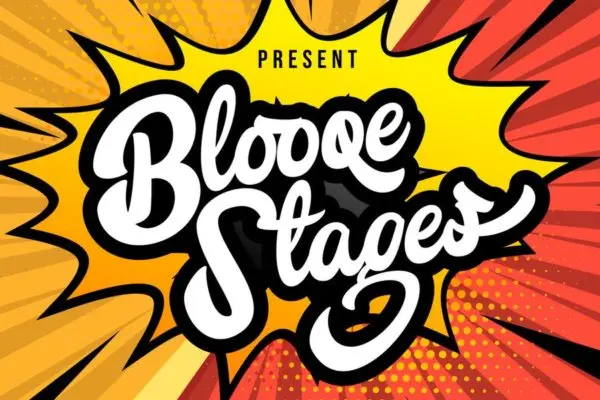 美式漫画专用粗体手写字体脚本 Blooqe Stages | Bold Script Font