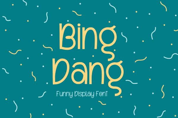 有趣好玩的海报英文手写字体 Bing Dang