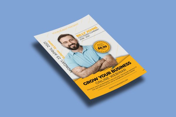 网络研讨会海报PSD素材 Webinar – Flyers Template
