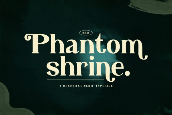 阴郁风美丽经典衬线字体 Phantom Shrine – Beautiful Serif Font