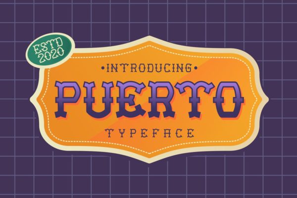 鬼怪骷髅骨头纹路无衬线字体 Puerto Playful Tattoo Font