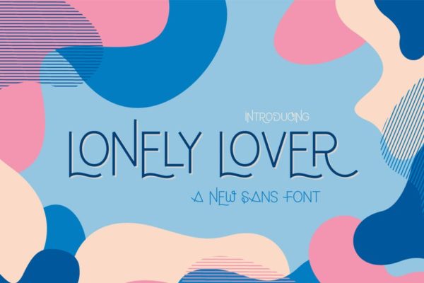 可爱波纹形状英文无衬线字体素材 Lonely Lover Font