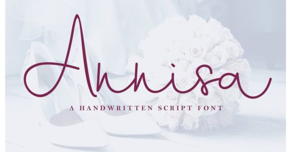 时尚现代仿签名英文手写字体 Annisa Script Font