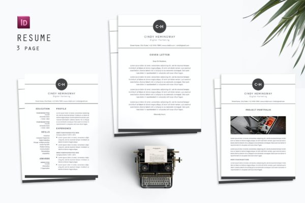 数字营销应聘简历设计模板 Digital Marketing Resume Designer