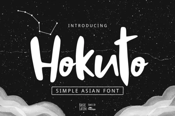亚洲风格日本漫画手写艺术字体 Hokuto Asian Font