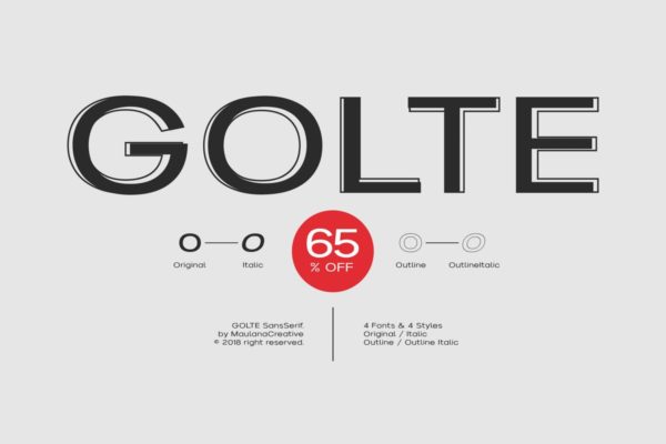 大尺寸英文标题无衬线字体素材 Golte Sans Font