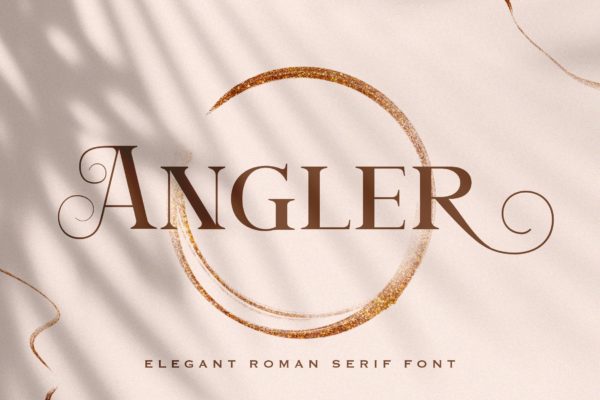 罗马复古美丽衬线字体设计 Angler – Roman Serif Font