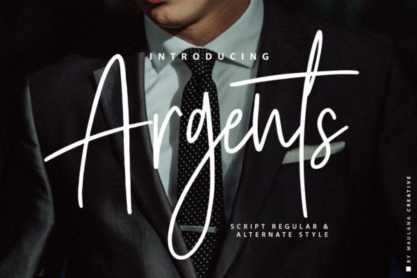 Argents 签名字体Argents Signature Font