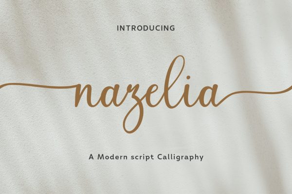 邀请函连笔设计手写字体素材 Nazelia Modern Script