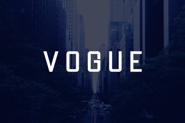 独特品牌VI视觉设计英文无衬线字体v6 VOGUE – Modern Display / Headline / Logo Typeface