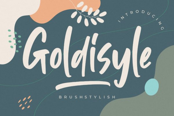 自然休闲手写风格英文字体素材 Goldisyle Brush Stylish