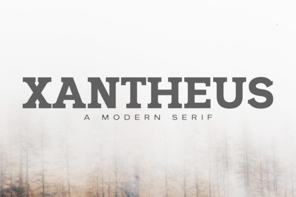 现代圆角slab风格英文衬线字体 Xantheus Serif Font Family
