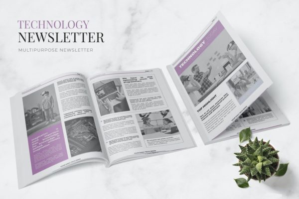 科技主题资讯杂志设计模板 Technology Today Newsletter