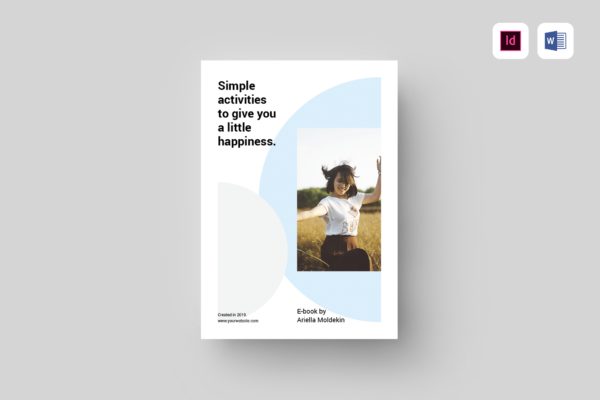 白色简约生活主题电子书杂志版式设计模板 E-book