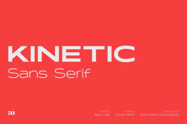 多功能经典加宽粗黑无衬线字体 Kinetic Typeface
