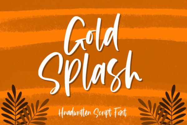 漂亮英文婚礼请柬手写字体 Good Splash