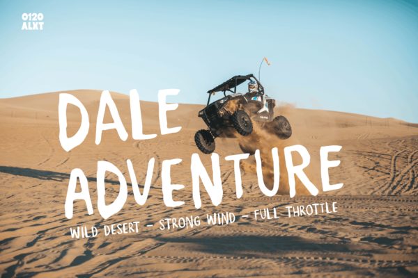 个性不规则笔画英文无衬线字体 Dale Adventure – Exploration Font