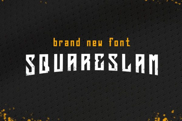 体育产业相关无衬线英文字体[细长版本] Squareslam – NFC Font Family