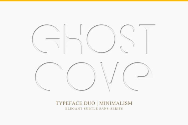 抽象浮雕感英文无衬线字体组合 Ghost Cove | Omega Sans | Font Duo